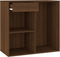 vidaXL - Cosmeticakast - 80x40x75 - cm - bewerkt - hout - bruin - eikenkleur