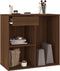 vidaXL - Cosmeticakast - 80x40x75 - cm - bewerkt - hout - bruin - eikenkleur