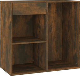 vidaXL - Cosmeticakast - 80x40x75 - cm - bewerkt - hout - gerookt - eikenkleurig