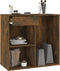 vidaXL - Cosmeticakast - 80x40x75 - cm - bewerkt - hout - gerookt - eikenkleurig