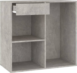 vidaXL - Cosmeticakast - 80x40x75 - cm - bewerkt - hout - grijs