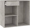 vidaXL - Cosmeticakast - 80x40x75 - cm - bewerkt - hout - grijs