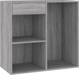 vidaXL - Cosmeticakast - 80x40x75 - cm - bewerkt - hout - grijs - sonoma - eikenkleur