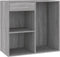 vidaXL - Cosmeticakast - 80x40x75 - cm - bewerkt - hout - grijs - sonoma - eikenkleur