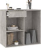 vidaXL - Cosmeticakast - 80x40x75 - cm - bewerkt - hout - grijs