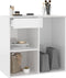 vidaXL - Cosmeticakast - 80x40x75 - cm - bewerkt - hout - hoogglans - wit