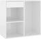 vidaXL - Cosmeticakast - 80x40x75 - cm - bewerkt - hout - hoogglans - wit