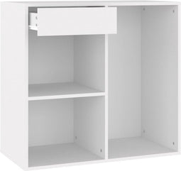 vidaXL - Cosmeticakast - 80x40x75 - cm - bewerkt - hout - wit
