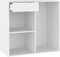 vidaXL - Cosmeticakast - 80x40x75 - cm - bewerkt - hout - wit