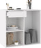 vidaXL - Cosmeticakast - 80x40x75 - cm - bewerkt - hout - wit