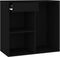 vidaXL - Cosmeticakast - 80x40x75 - cm - bewerkt - hout - zwart