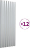 vidaXL - Dakpanelen - 12 - st - 100x36 - cm - gepoedercoat - staal - zilverkleurig