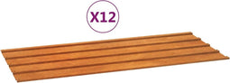 vidaXL - Dakpanelen - 12 - st - 100x44 - cm - cortenstaal - roestig