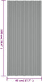 vidaXL - Dakpanelen - 12 - st - 100x45 - cm - gegalvaniseerd - staal - grijs