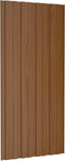vidaXL - Dakpanelen - 12 - st - 100x45 - cm - gegalvaniseerd - staal - bruin