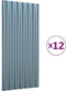 vidaXL - Dakpanelen - 12 - st - 80x36 - cm - gepoedercoat - staal - grijs
