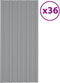 vidaXL - Dakpanelen - 36 - st - 100x45 - cm - gegalvaniseerd - staal - grijs