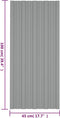 vidaXL - Dakpanelen - 36 - st - 100x45 - cm - gegalvaniseerd - staal - grijs