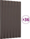 vidaXL - Dakpanelen - 36 - st - 60x36 - cm - gepoedercoat - staal - bruin
