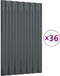 vidaXL - Dakpanelen - 36 - st - 60x36 - cm - gepoedercoat - staal - antracietkleurig