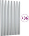 vidaXL - Dakpanelen - 36 - st - 60x36 - cm - gepoedercoat - staal - zilverkleurig