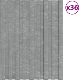 vidaXL - Dakpanelen - 36 - st - 60x45 - cm - gegalvaniseerd - staal - zilverkleurig