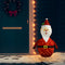 vidaXL - Decoratieve - kerstman - LED - luxe - stof - 120 - cm