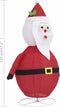 vidaXL - Decoratieve - kerstman - LED - luxe - stof - 120 - cm