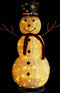 vidaXL - Decoratieve - sneeuwpop - LED - 120 - cm - luxe - stof