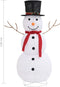 vidaXL - Decoratieve - sneeuwpop - LED - 120 - cm - luxe - stof