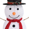 vidaXL - Decoratieve - sneeuwpop - LED - 120 - cm - luxe - stof
