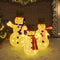 vidaXL - Decoratieve - sneeuwpoppenfamilie - LED - luxe - stof