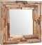 vidaXL - Decoratieve - spiegel - vierkant - 60x60 - cm - teakhout