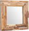 vidaXL - Decoratieve - spiegel - vierkant - 60x60 - cm - teakhout