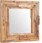 vidaXL - Decoratieve - spiegel - vierkant - 60x60 - cm - teakhout