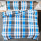 vidaXL - Dekbedovertrekset - 135x200 - cm - katoen - blauw - en - grijs