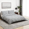 vidaXL - Dekbedovertrekset - 135x200 - cm - katoen - grijs