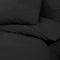 vidaXL - Dekbedovertrekset - 135x200 - cm - katoen - zwart