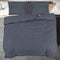 vidaXL - Dekbedovertrekset - 140x200 - cm - katoen - antracietkleurig