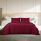 vidaXL - Dekbedovertrekset - 140x200 - cm - katoen - bordeauxrood