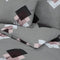 vidaXL - Dekbedovertrekset - 140x200 - cm - katoen - grijs
