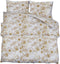 vidaXL - Dekbedovertrekset - 140x200 - cm - katoen - wit - en - bruin