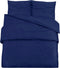vidaXL - Dekbedovertrekset - 140x200 - cm - microvezel - marineblauw