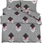 vidaXL - Dekbedovertrekset - 155x220 - cm - katoen - grijs