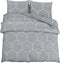 vidaXL - Dekbedovertrekset - 155x220 - cm - katoen - grijs