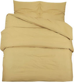 vidaXL - Dekbedovertrekset - 155x220 - cm - katoen - taupe