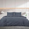 vidaXL - Dekbedovertrekset - 200x200 - cm - katoen - antracietkleurig