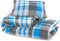 vidaXL - Dekbedovertrekset - 200x200 - cm - katoen - blauw - en - grijs