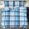 vidaXL - Dekbedovertrekset - 200x200 - cm - katoen - blauw - en - grijs