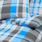 vidaXL - Dekbedovertrekset - 200x200 - cm - katoen - blauw - en - grijs